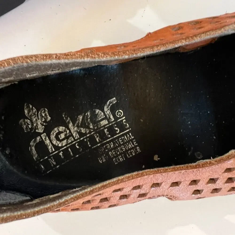Rieker Anti-stress Brown Leather Comfort Shoe, Women’s size 11 1/2